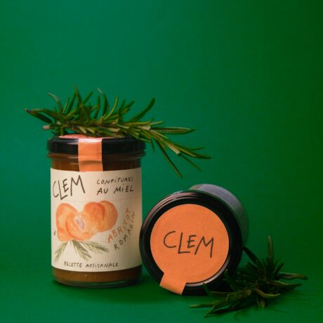 Marque responsable CLEM Confiture d'abricot romarin sucrée naturellement au miel